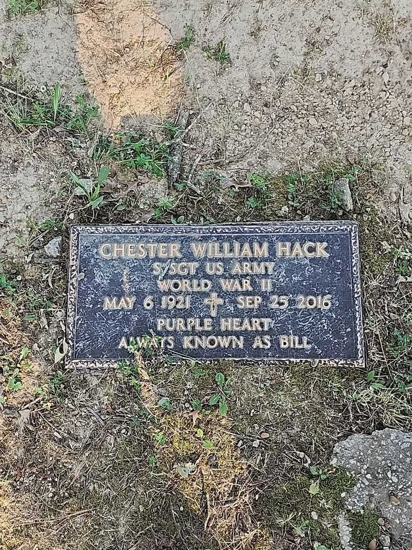 Chester William Hack's grave. Photo 4